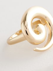Gold Tone Swirl Ring - Image 4 of 5