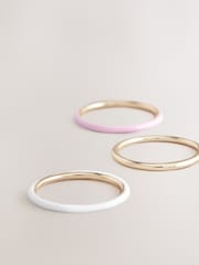 Multicoloured Enamel Ring Pack - Image 4 of 5