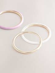 Multicoloured Enamel Ring Pack - Image 5 of 5