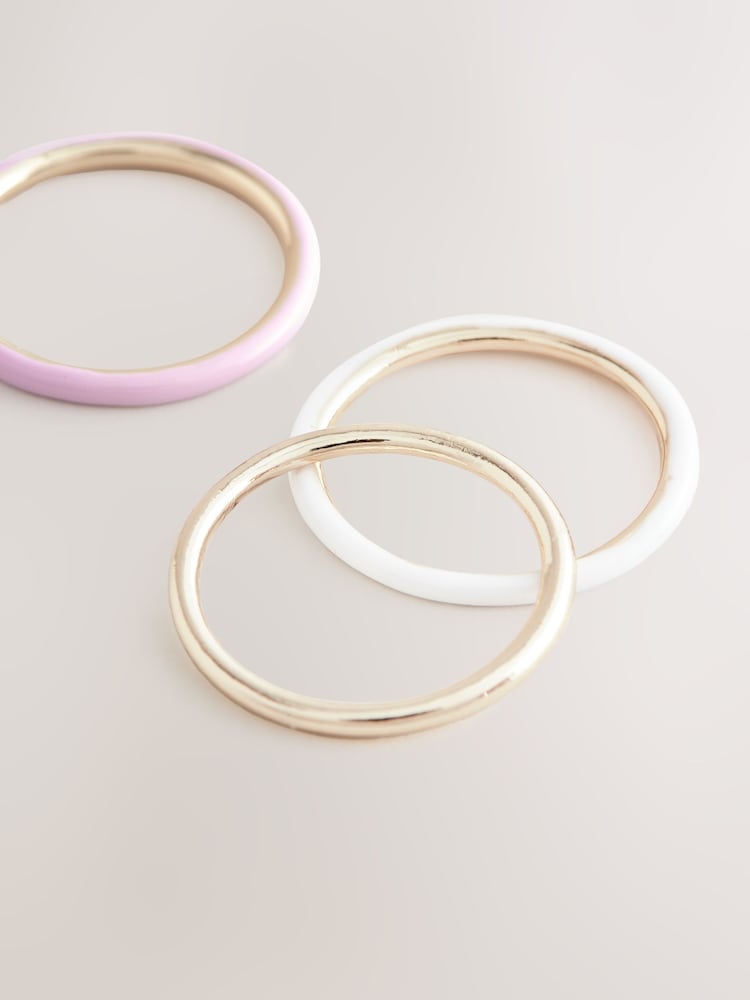Multicoloured Enamel Ring Pack - Image 5 of 5
