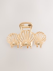 Gold Tone Shell Claw Hair Clip - Image 5 of 5