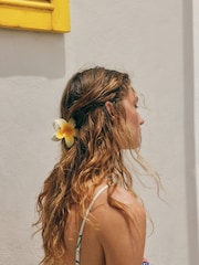 Бело-желтый - Flower Claw Hair Clip - Image 1 of 5