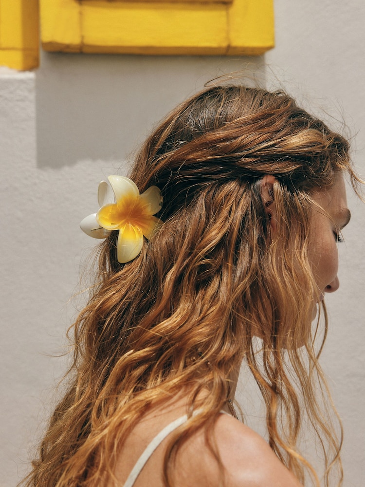 Бело-желтый - Flower Claw Hair Clip - Image 2 of 5