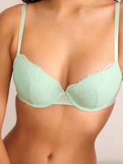 Mint Green Push Up Padded Balcony Bra A-DD - Image 5 of 5