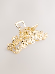 Gold Tone Flower Claw Clip - Image 4 of 5