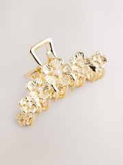 Gold Tone Flower Claw Clip - Image 5 of 5