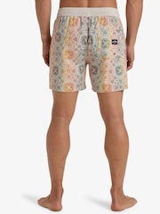 Billabong Orange Vacay Geometric Print Logo Swim Shorts - Image 2 of 4
