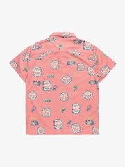 Billabong Pink 100% Cotton Solana Printed Short Sleeve Cord Shirt - Image 6 of 6