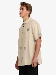 Billabong Cream Cordoba Printed Short Sleeve Shirt - Image 3 of 5