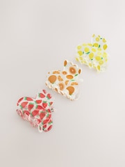 Multi Coloured Fruit Hair Claw Clip 3 Pack - Image 3 of 6