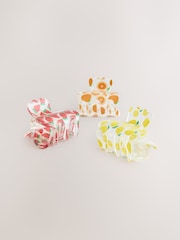 Multi Coloured Fruit Hair Claw Clip 3 Pack - Image 4 of 6