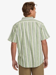 Billabong Green 100% Cotton All Day Stripe Short Sleeve Shirt - Image 2 of 5