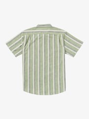 Billabong Green 100% Cotton All Day Stripe Short Sleeve Shirt - Image 5 of 5