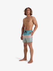 Billabong Blue All Day Stripe Logo Swim Shorts - Image 2 of 4