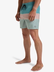 Billabong Blue All Day Stripe Logo Swim Shorts - Image 4 of 4