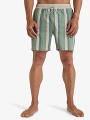 شورتات السباحة بشعار مخطط أخضر من Billabong Sundays - صورة 1 من 6