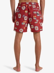 Billabong Dusty Red Vacay Printed Logo Swim Shorts - Image 2 of 4
