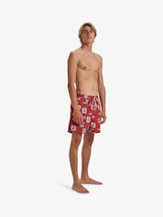 Billabong Dusty Red Vacay Printed Logo Swim Shorts - Image 3 of 4