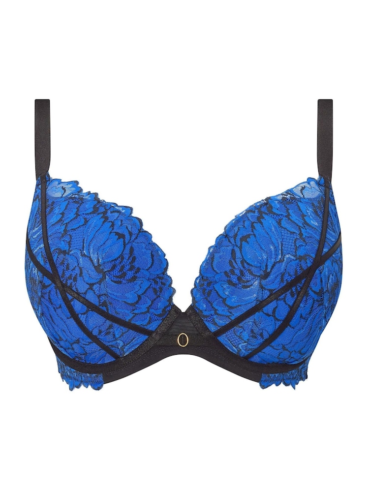 Ann Summers Black Nightfall Floral Print Lace Fuller Bust Padded Plunge Bra - Image 5 of 5 Ann Summers Black Nightfall Floral Print Lace Fuller Bust Padded Plunge Bra - Image 5 of 5