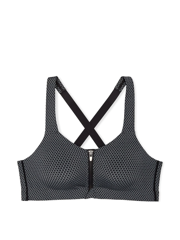Victoria's Secret Black Print Front Close High Support Sports Bra - Image 3 of 3