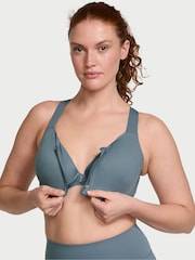 Victoria's Secret Dark Steel Blue Front Close High Support Sports Bra - Image 1 of 3