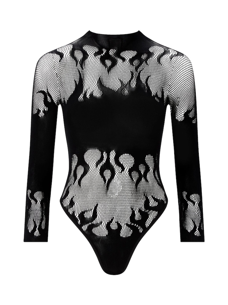 Ann Summers Black Flaming Desire Fishnet Body - Image 5 of 5