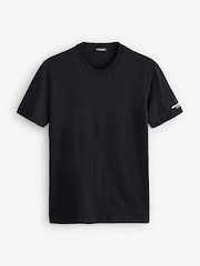 DSquared2 Black Underwear Short Sleeve Logo T-Shirts 3 Pack - Image 3 of 4