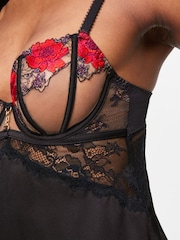Ann Summers Caged Rose Floral Print Embroidery Chemise Slip Nightie - Imagen 4 de 5