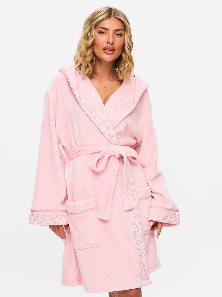 Rosa - Ann Summers Signature Sparkle Fluffy Robe - Imagen 1 de 5
