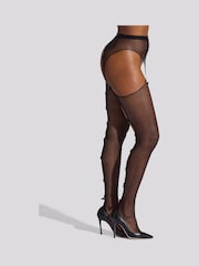 Ann Summers Black Fishnet Bow Back Crotchless Tights - Image 2 of 3