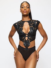 Ann Summers Black Supersition PU Cut Out Body - Image 1 of 4