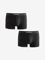 DSquared2 Black Underwear Waistband Logo Boxers 2 Pack - Image 1 of 3