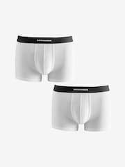 DSquared2 White Underwear Waistband Logo Boxers 2 Pack - Image 1 of 3