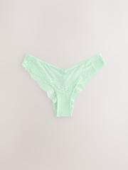 Verde menta - Braguitas de malla y encaje - Imagen 5 de 7