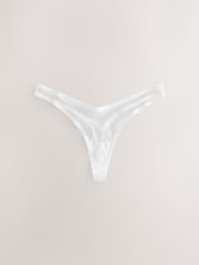 White - Invisible Bonded Mesh Thong - Image 6 of 8
