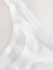 White - Invisible Bonded Mesh Thong - Image 7 of 8
