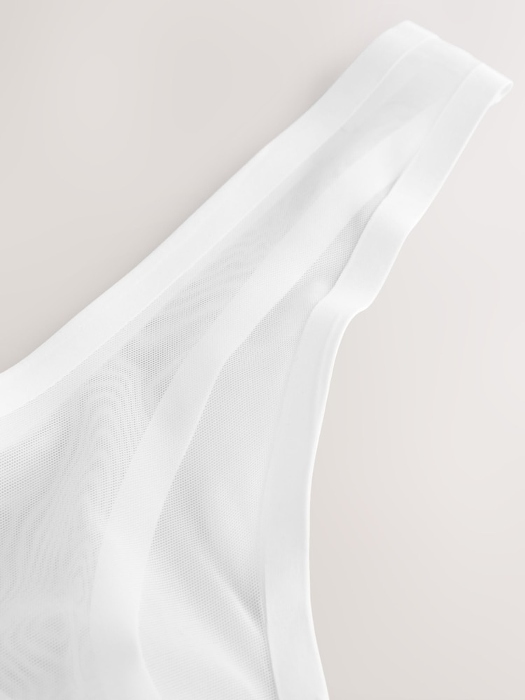 White - Invisible Bonded Mesh Thong - Image 8 of 8 White - Invisible Bonded Mesh Thong - Image 8 of 8