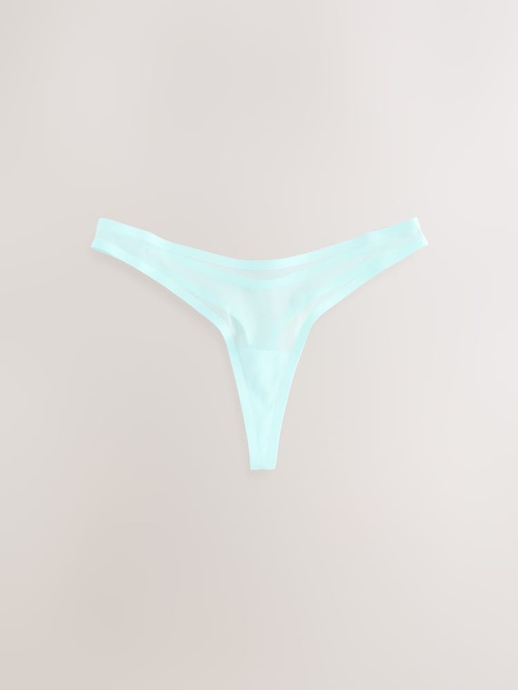 Azul turquesa - Invisible Bonded Mesh Thong - Imagen 1 de 8