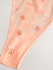 Orange Peach Embroidery Thong - Image 2 of 8