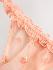 Orange Peach Embroidery Thong - Image 3 of 8