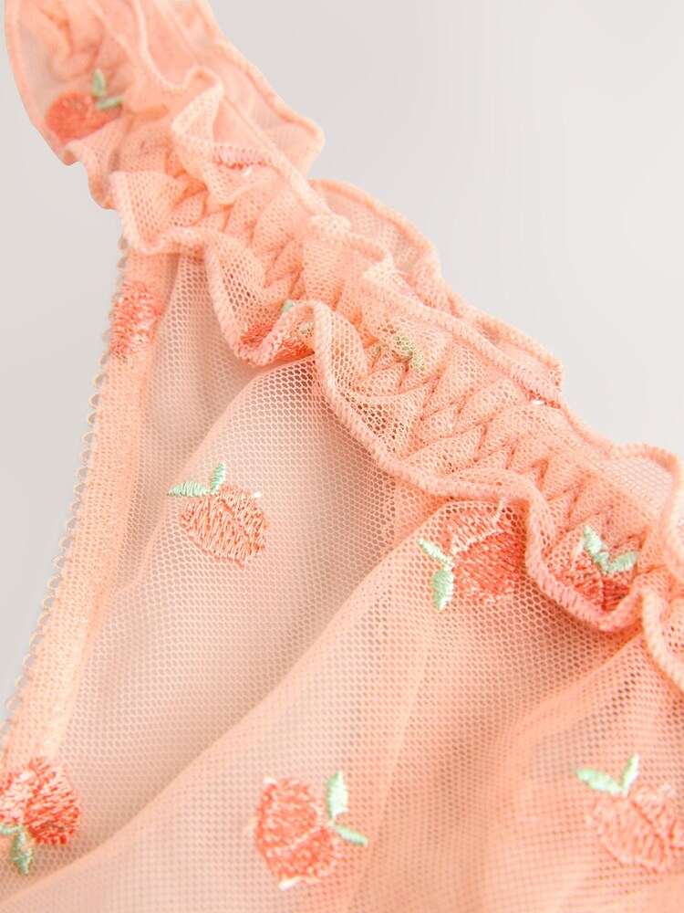 Orange Peach Embroidery Thong - Image 8 of 8