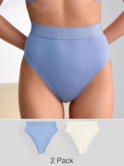 Crema/azul - Pack de 2 bragas con logotipo - Imagen 1 de 5