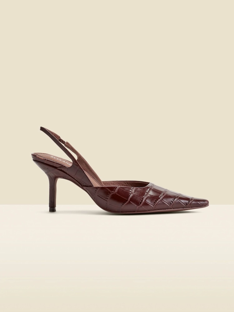 Sosandar Crocs Effect Leather Slingback čevlji z visoko peto - Slika 2 iz 4 Sosandar Crocs Effect Leather Slingback čevlji z visoko peto - Slika 2 iz 4