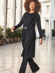 Sosandar Black Embellished Longline Cardigan - Image 4 of 5