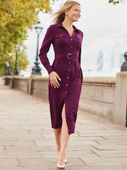 Sosandar Red Utility Shirt Dress - Image 5 of 5