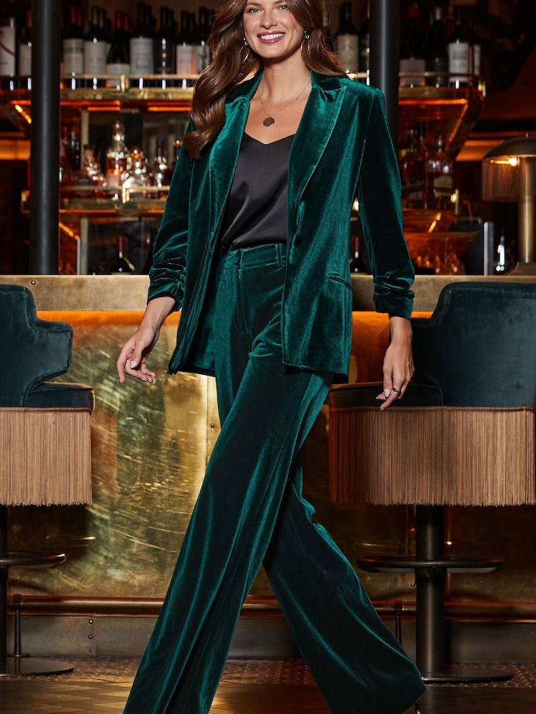Sosandar – luxuriöse Samthose mit weitem Bein, Petite - Bild 5 von 5 Sosandar – luxuriöse Samthose mit weitem Bein, Petite - Bild 5 von 5