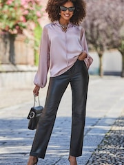 Sosandar Pink Blouson Sleeve Blouse - Image 2 of 5