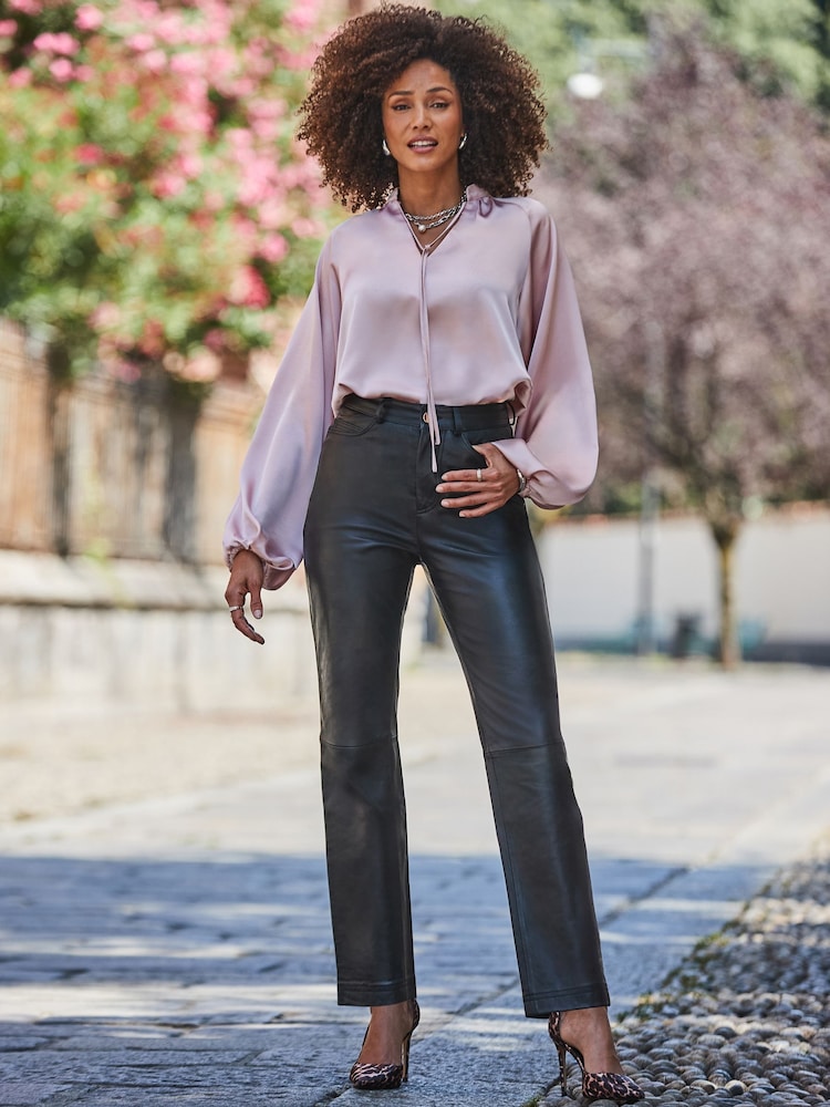 Sosandar Pink Blouson Sleeve Blouse - Image 5 of 5