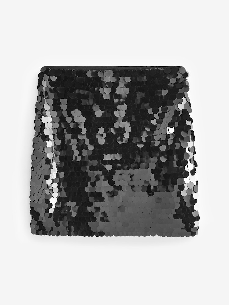 Sosandar Black Statement Sequin Skirt - Image 5 of 5