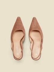Sosandar Natural Suede Slingback Heels - Image 3 of 4
